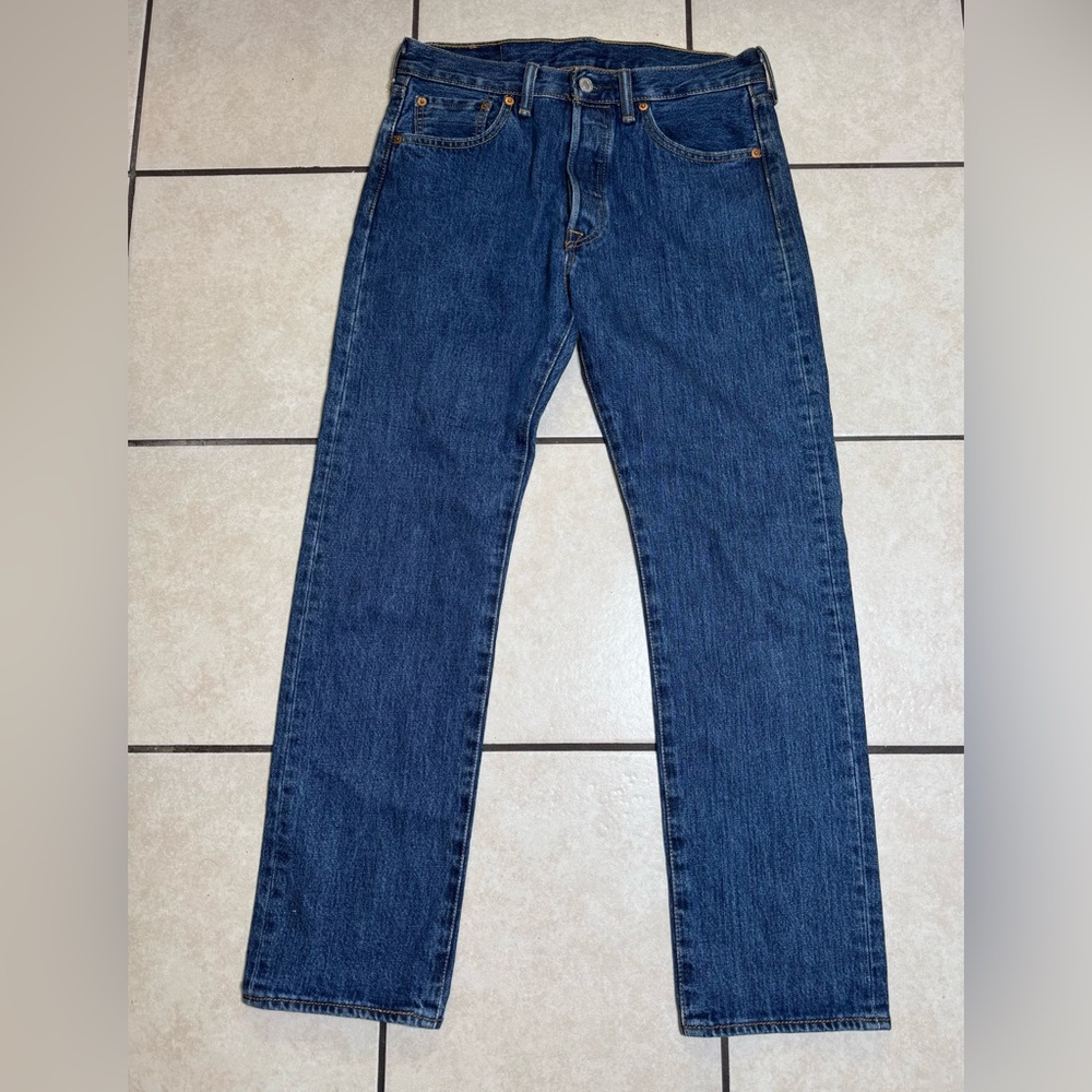 Levi's 501 Men's Dark Blue Straight Jeans